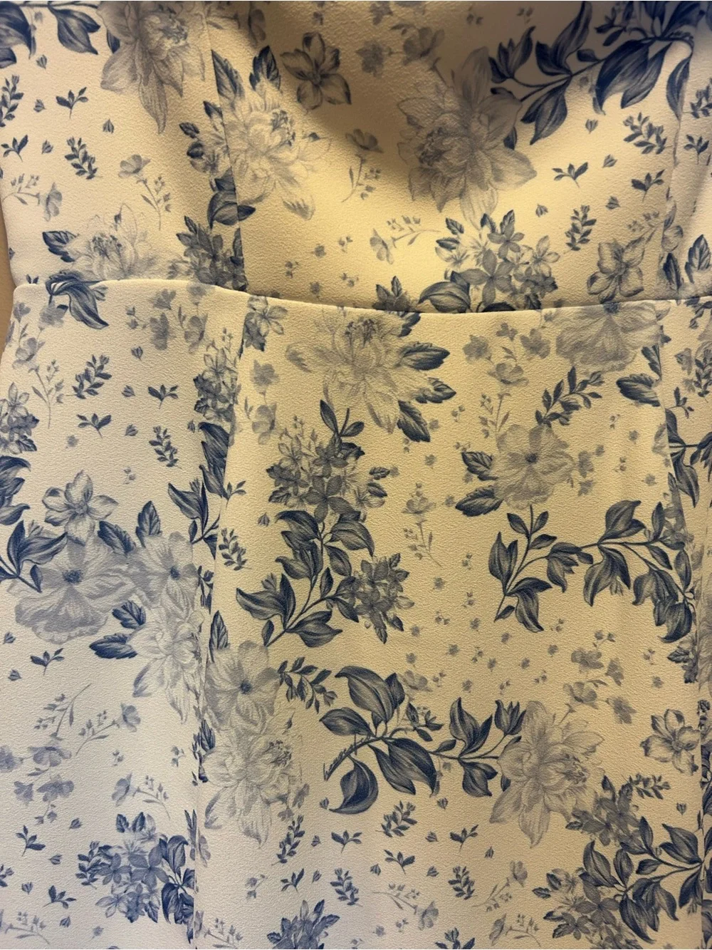 House of CB Dress Charlotte Like New- blue and cream - Picture 11 of 12